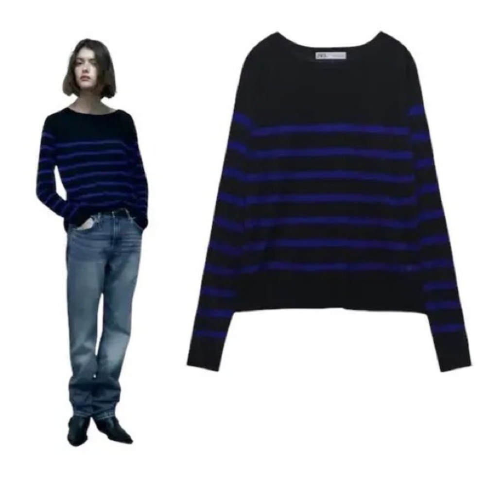 Zara Basic Knit Striped Sweater